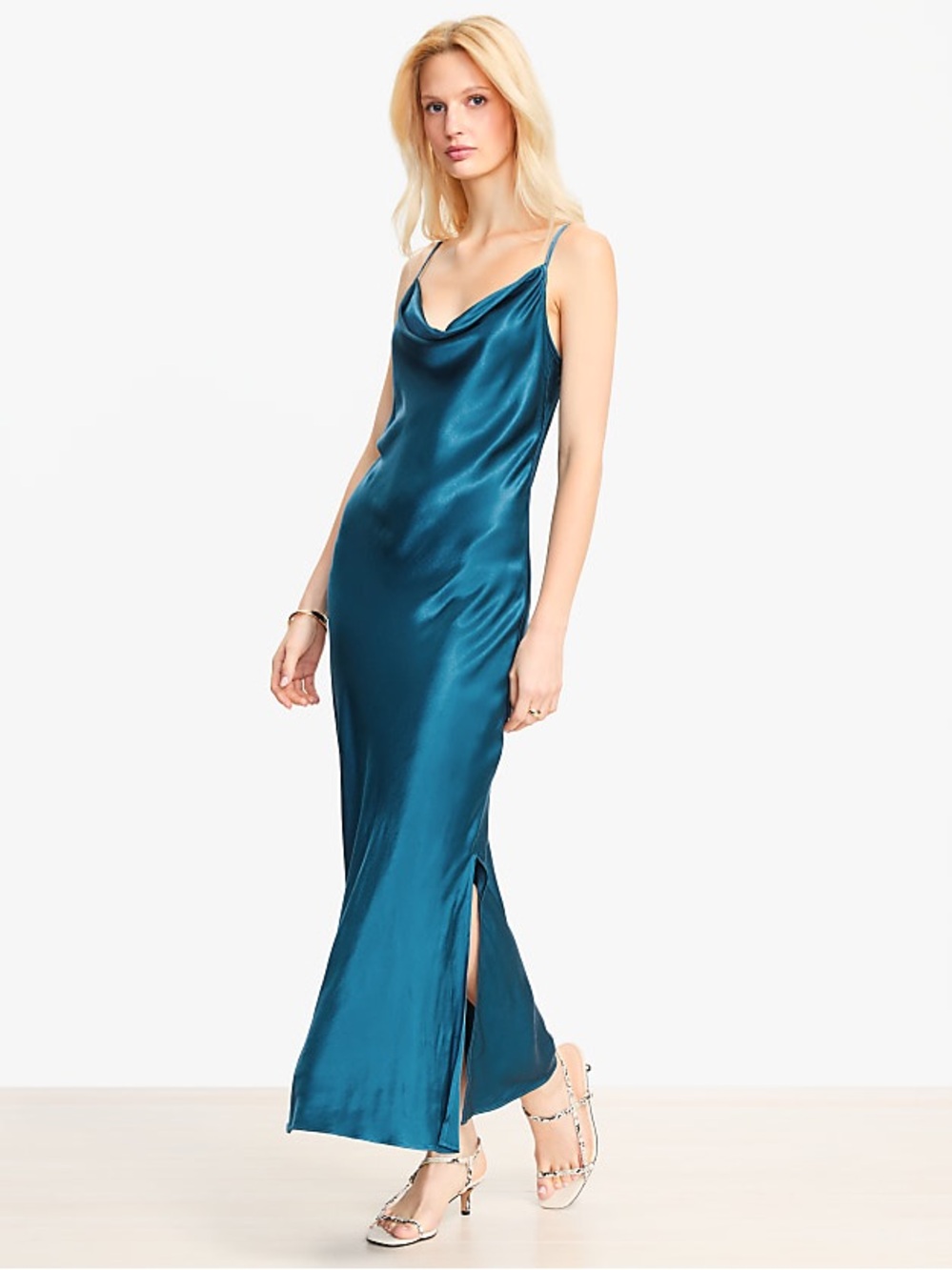 NWT LOFT Midi Satin Slip Dress - Picture 5 of 7